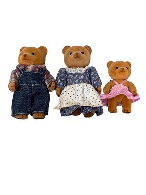 Teddy Bear Story Applause Lot Of 3 Brown Country Cottage Mom Dad Baby Family